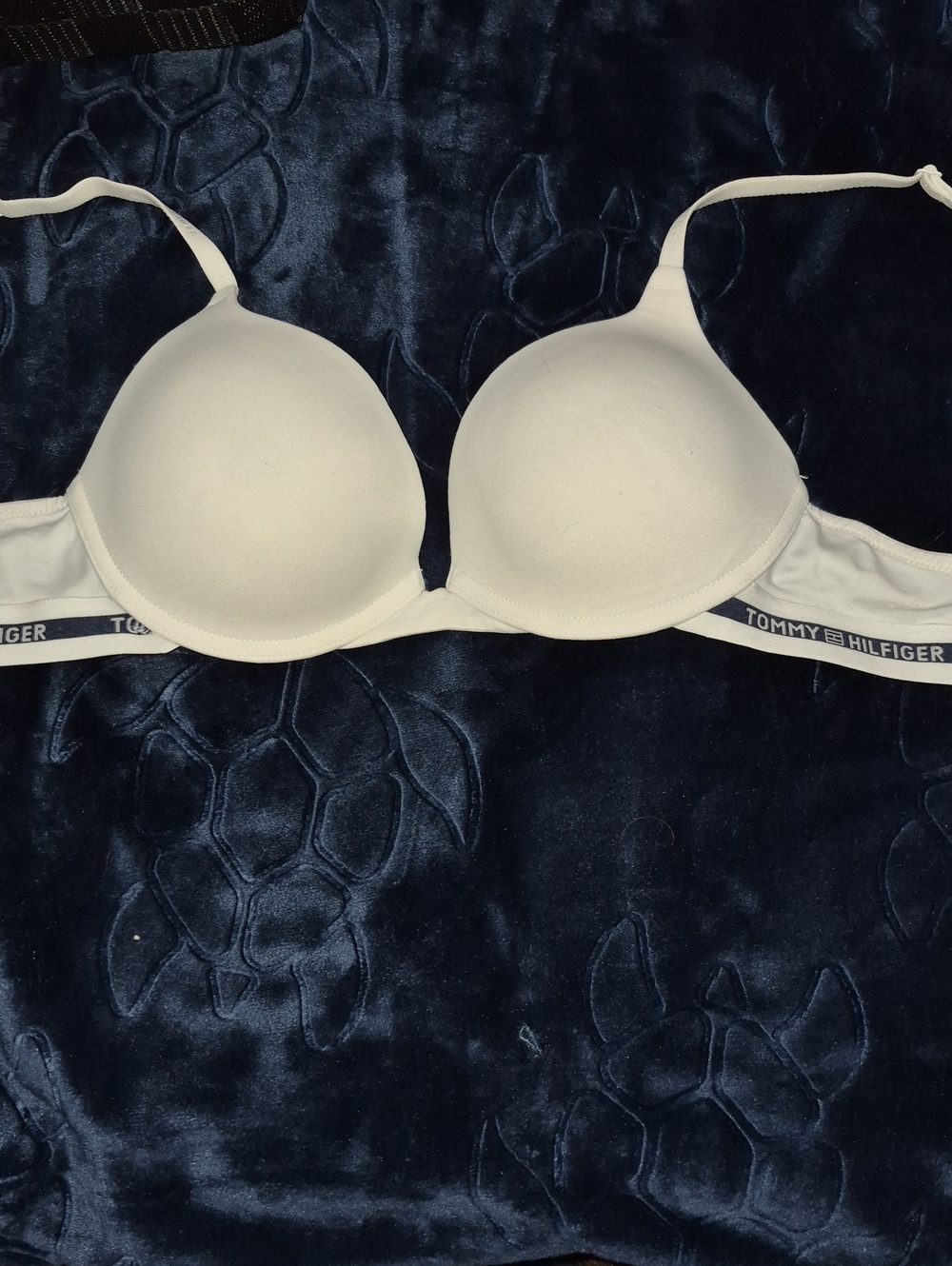 Tommy Hilfiger White Molded T-Shirt Bra with Logo Band